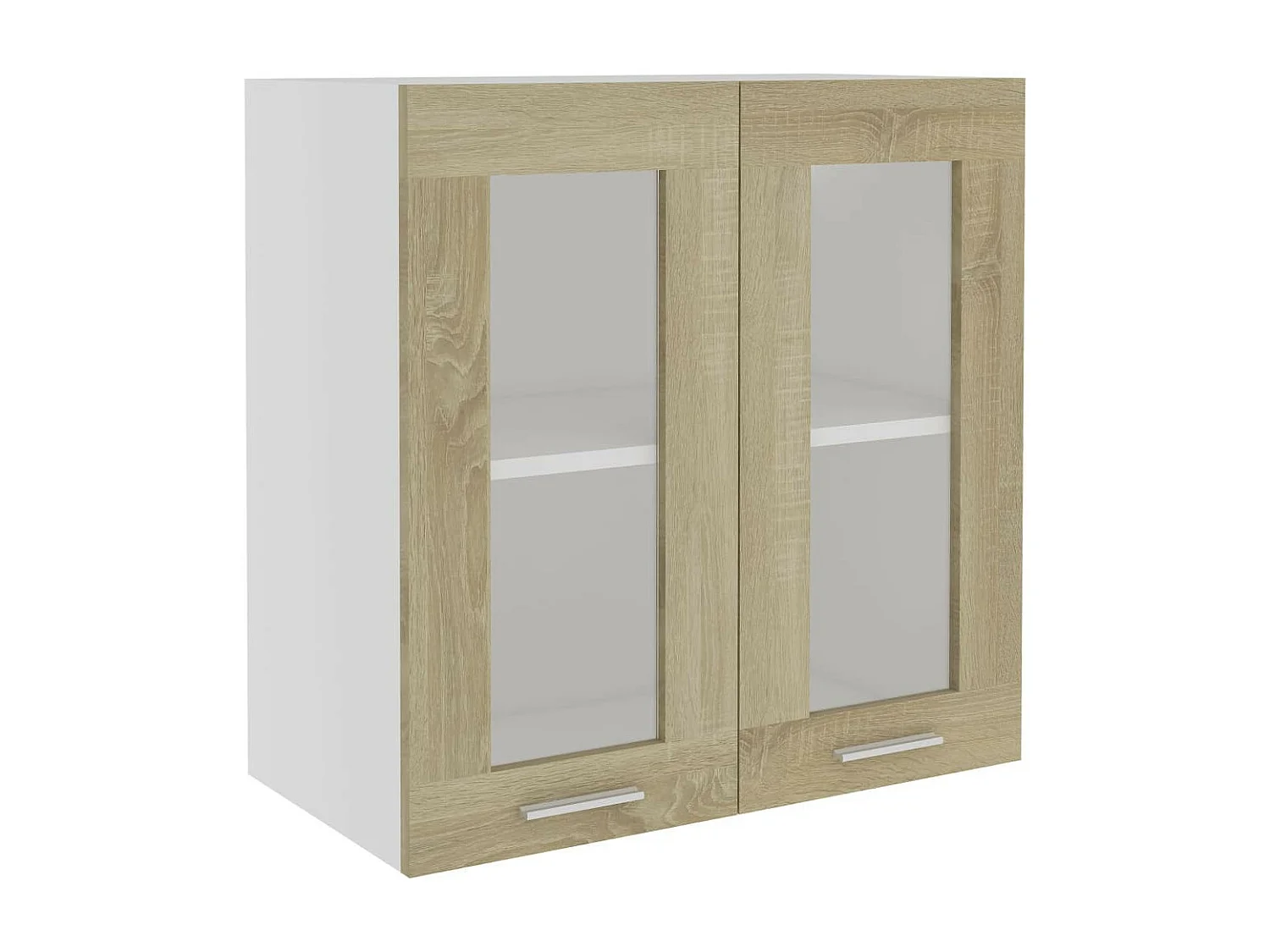 Armoire de cuisine en verre suspendue Chêne sonoma 60x31x60