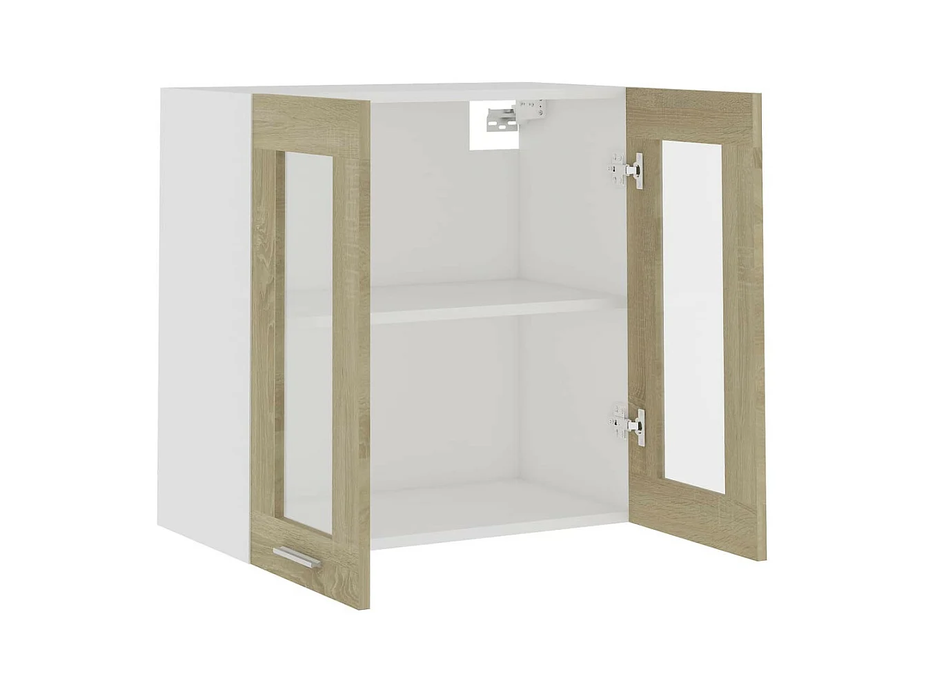 Armoire de cuisine en verre suspendue Chêne sonoma 60x31x60