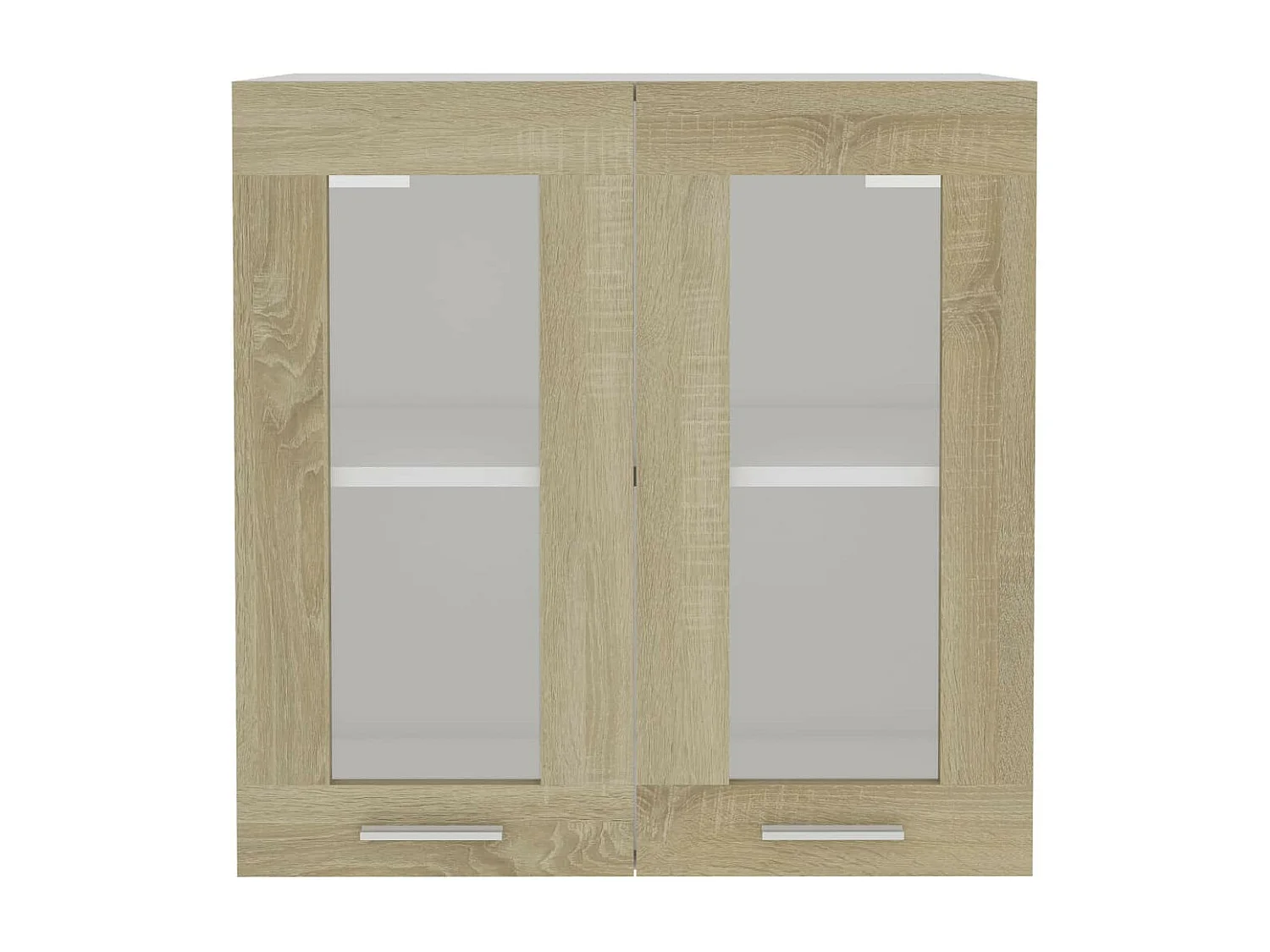 Armoire de cuisine en verre suspendue Chêne sonoma 60x31x60