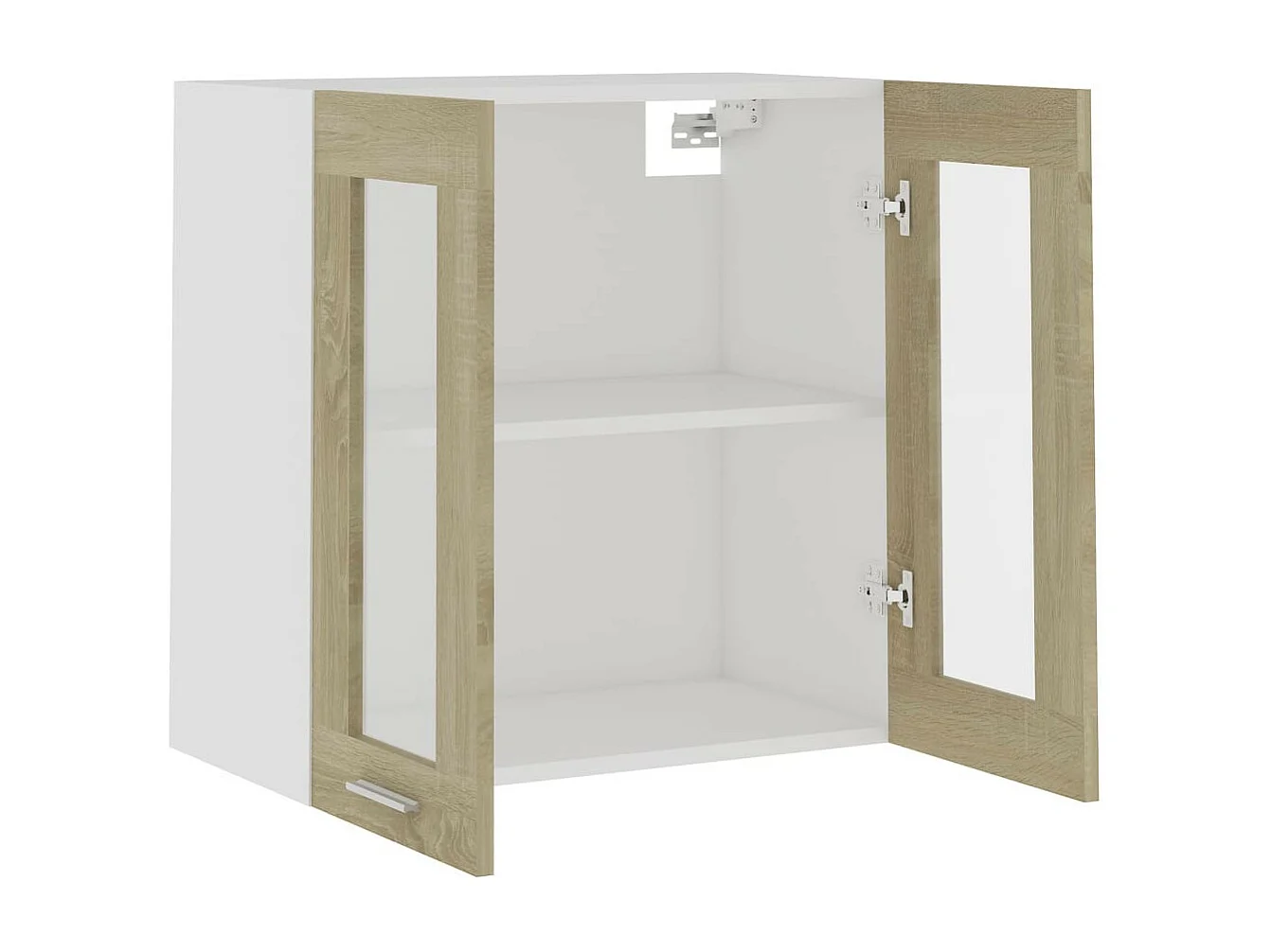 Armoire de cuisine en verre suspendue Chêne sonoma 60x31x60