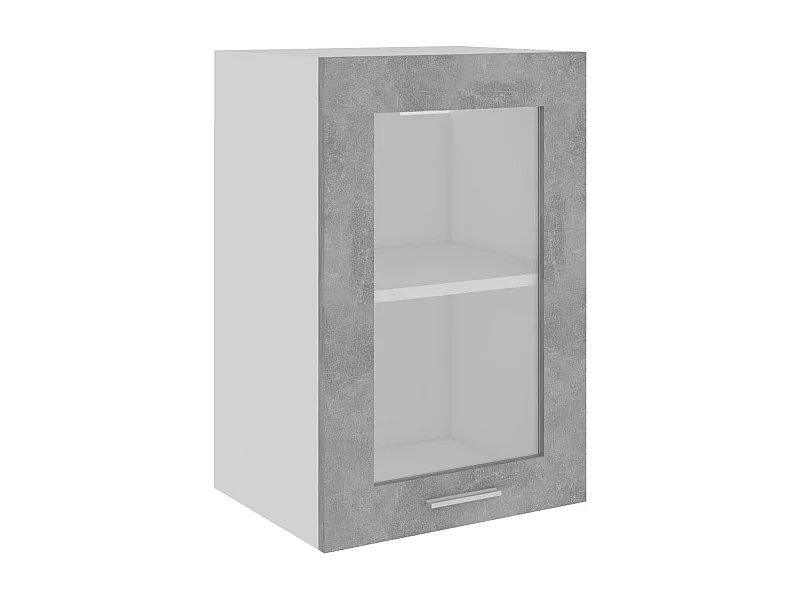 Armoire en verre suspendue Gris béton 40x31x60