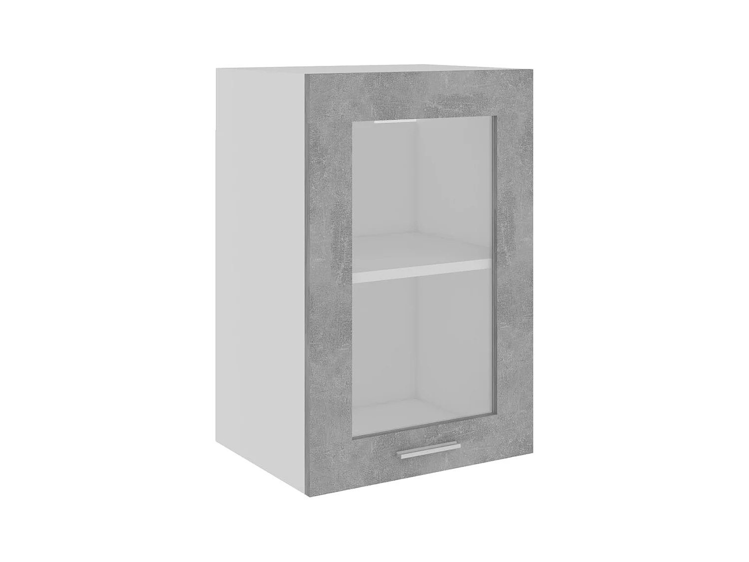 Armoire en verre suspendue Gris béton 40x31x60