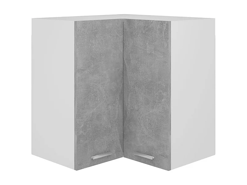Armoire d'angle suspendue Gris béton 57x57x60