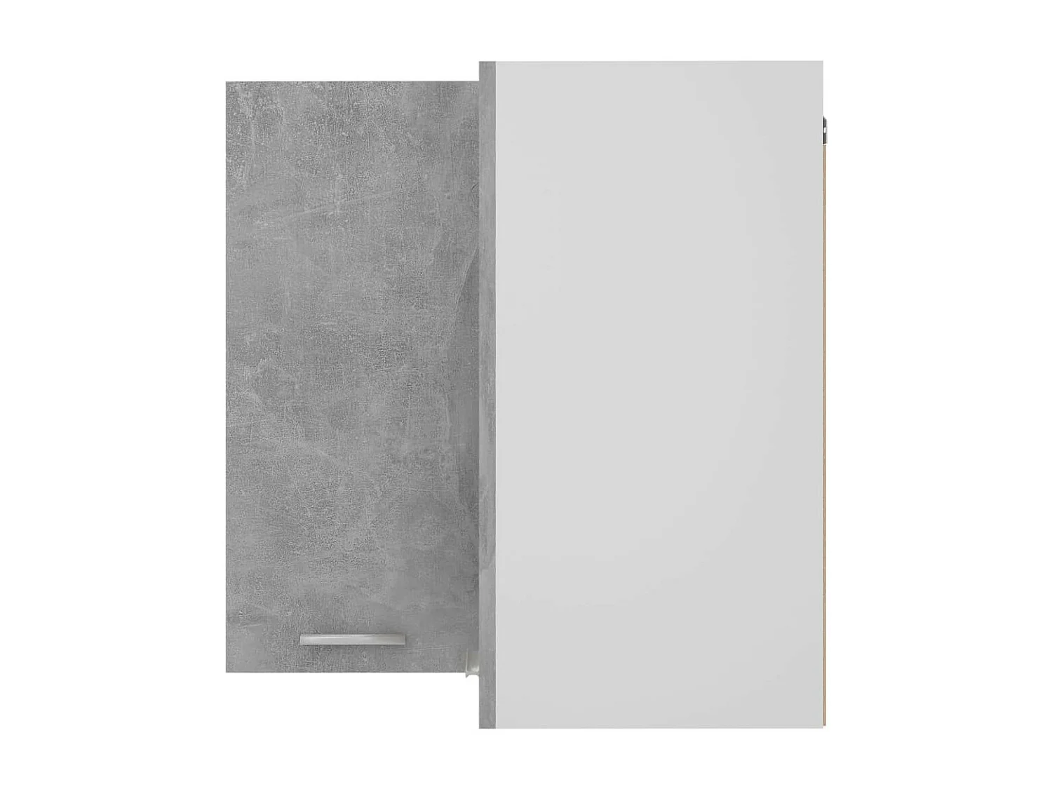 Armoire d'angle suspendue Gris béton 57x57x60