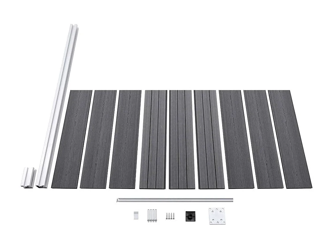 Schuttingpaneel 95x186 cm HKC grijs