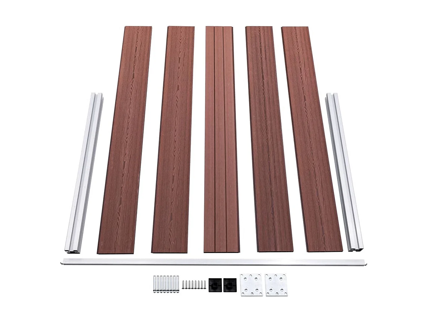 Clôture de jardin WPC 526x106 Marron