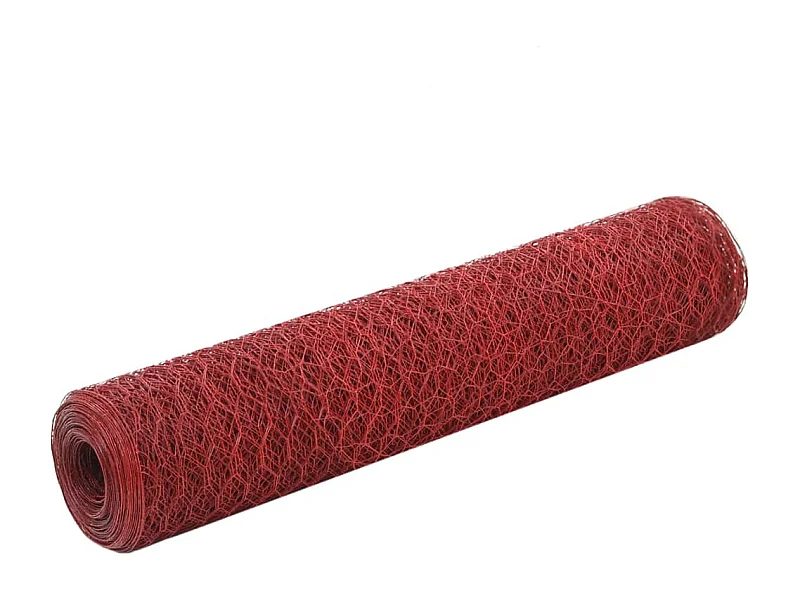 Grillage Acier avec revêtement en PVC 25x0,75 m Rouge 3