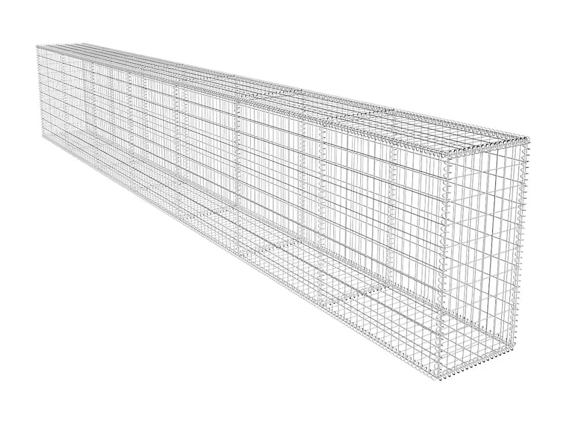 Mur en gabion avec couvercle Acier galvanisé 600x50x100