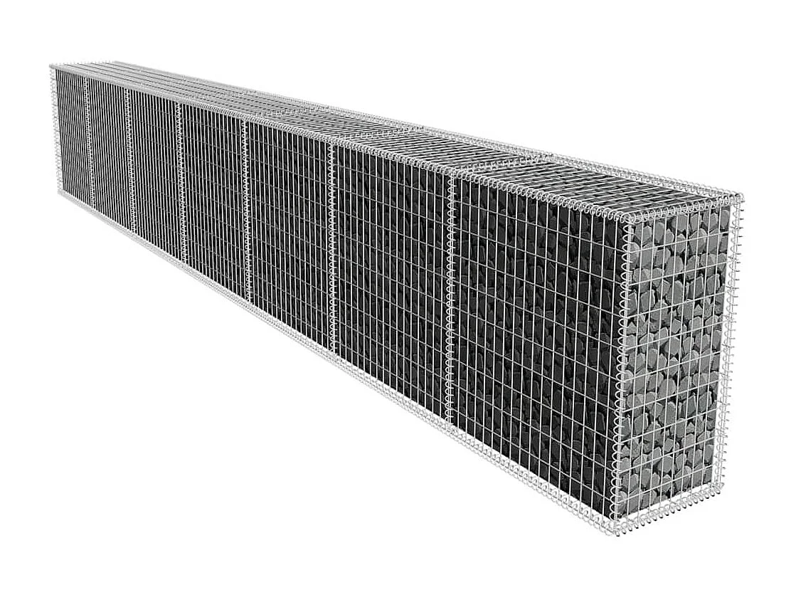 Mur en gabion avec couvercle Acier galvanisé 600x50x100