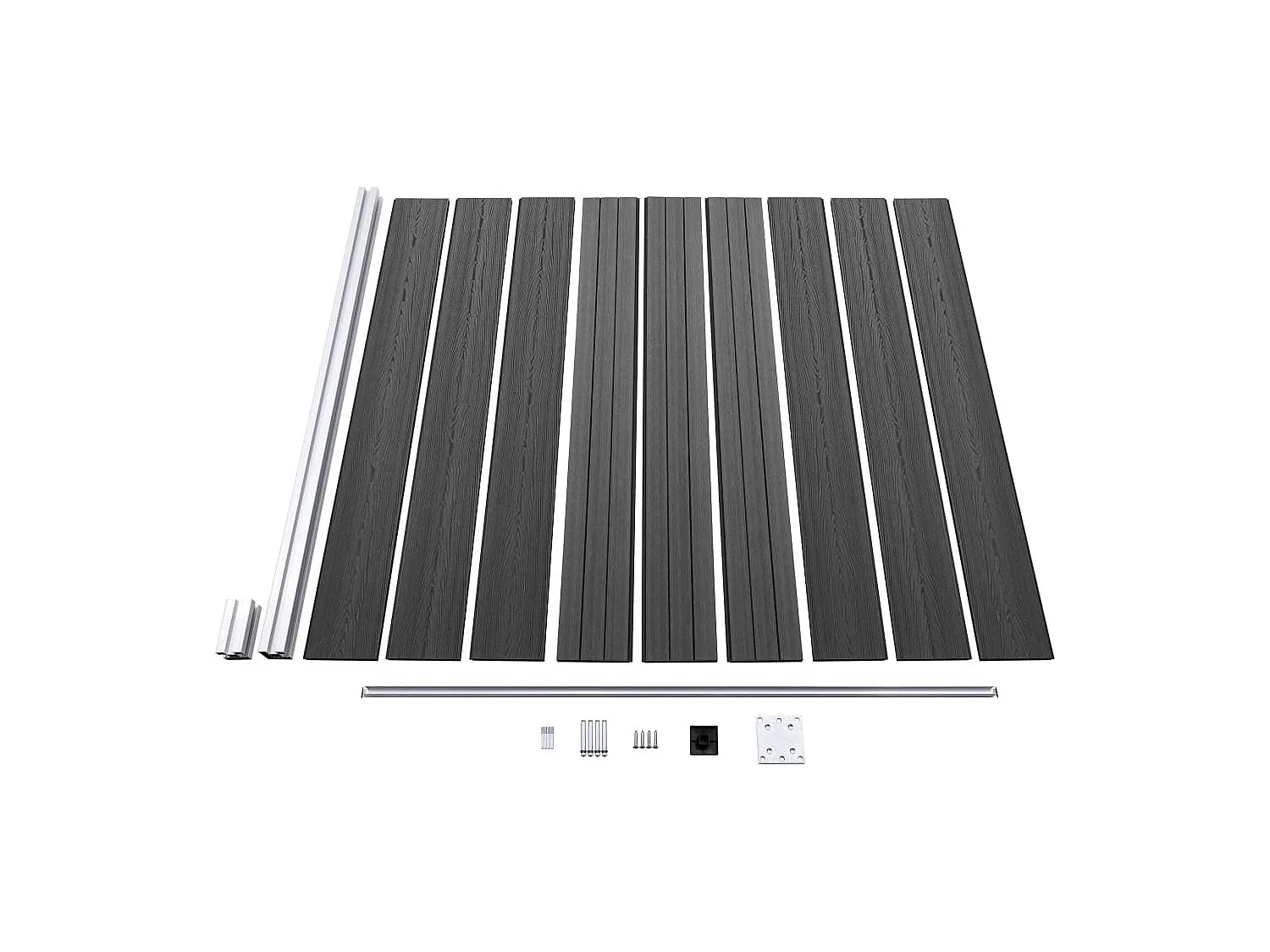 Schuttingpaneel 175x186 cm HKC zwart