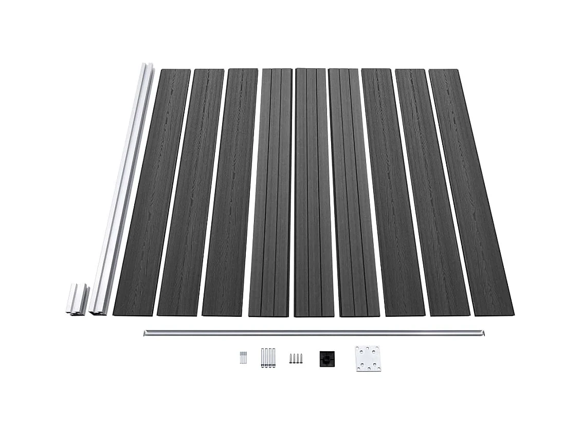 Schuttingpaneel 175x186 cm HKC zwart