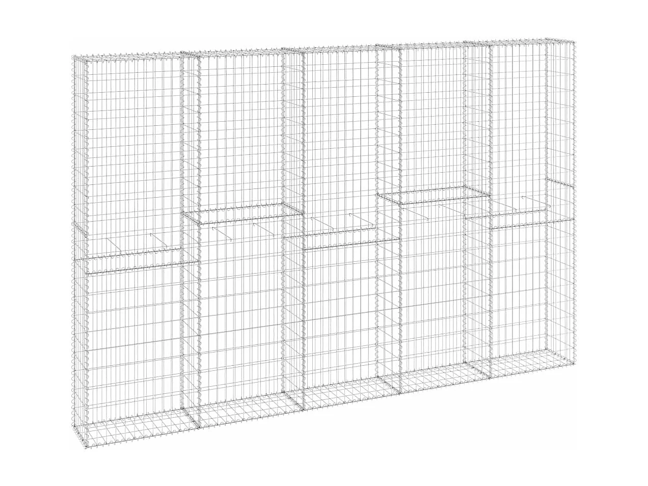Mur en gabion avec couvercles Acier galvanisé 300x30x200