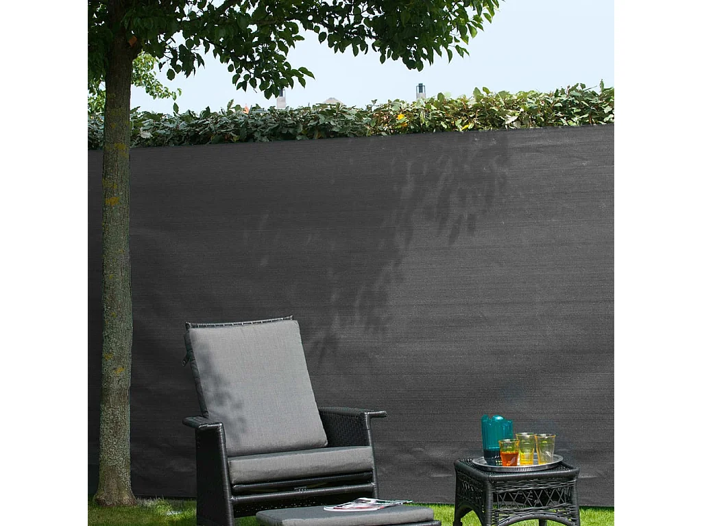 Malla de ocultación de jardín PE gris antracita 1x3 m