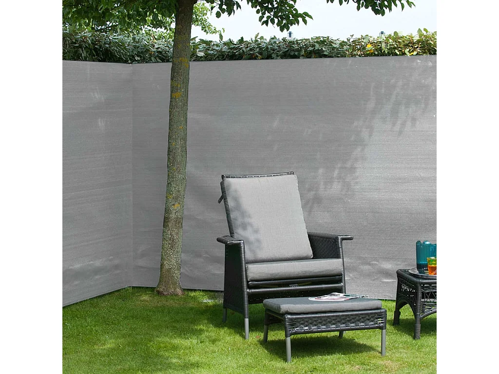 Nature Brise-vue de jardin PE 1,2 x 5 m Gris