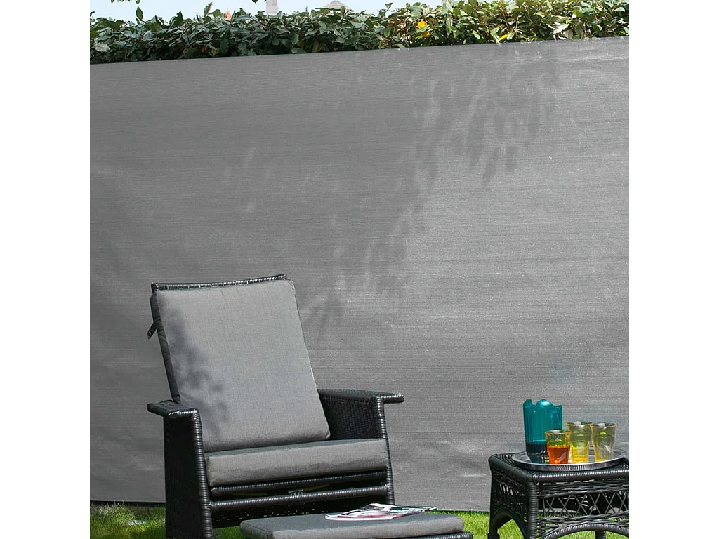 Nature Brise-vue de jardin PE 1,2 x 5 m Gris