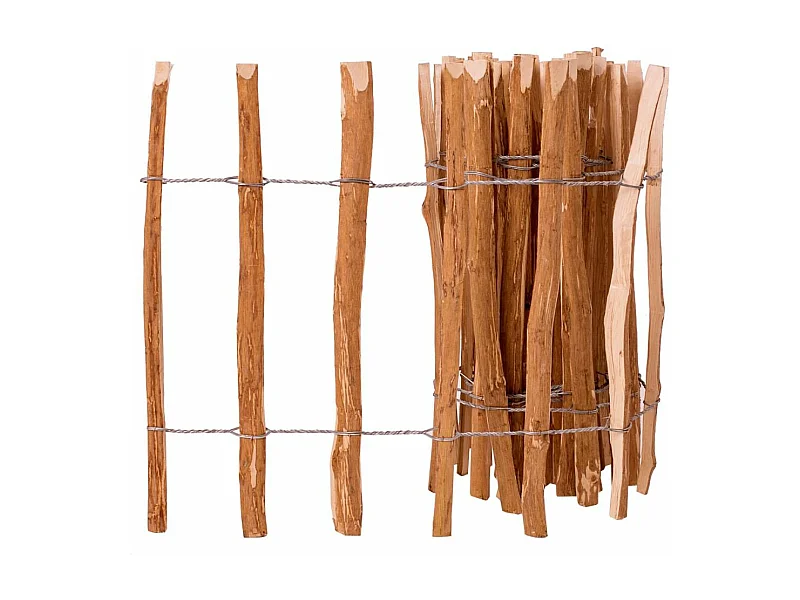 Clôture à piquets Bois de noisetier 60x500 2