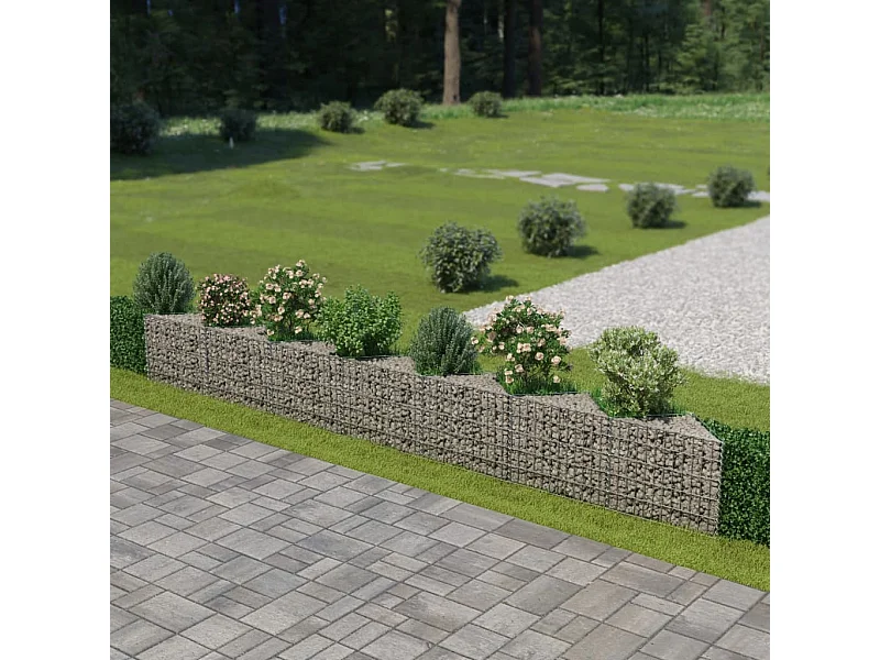 Mur de gabion Acier galvanisé 450 x 30x50