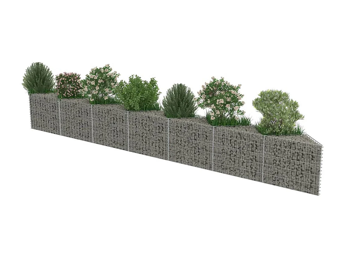 Mur de gabion Acier galvanisé 450 x 30x50