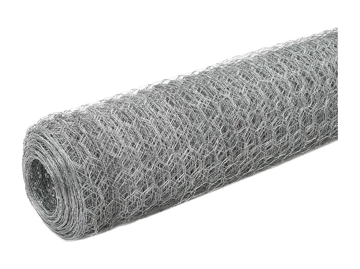 Grillage pour volière Acier galvanisé 25x1,5 m Argenté 3