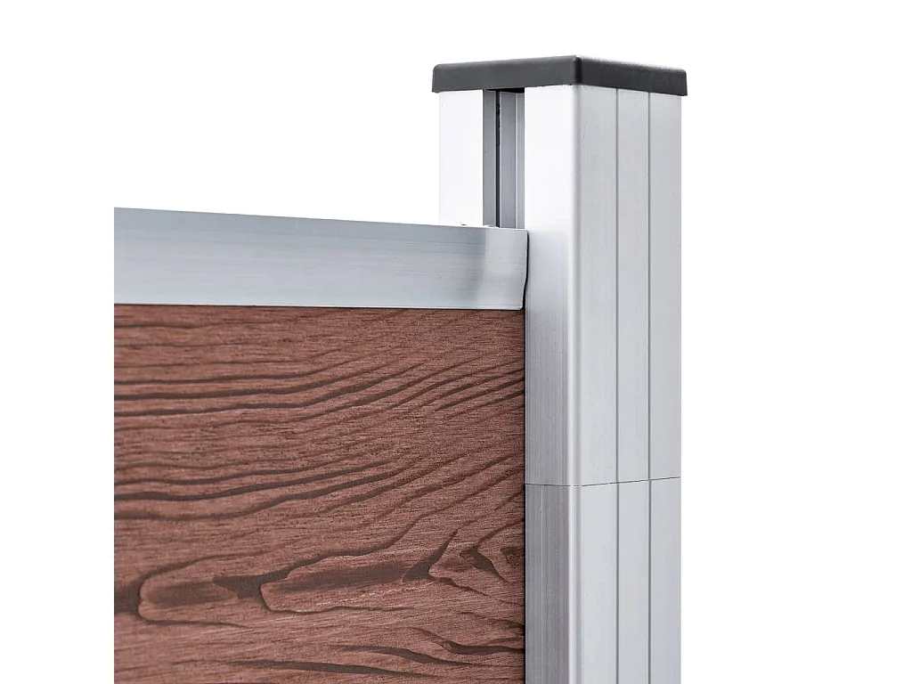 Ensemble de panneau de clôture WPC 353x146 Marron