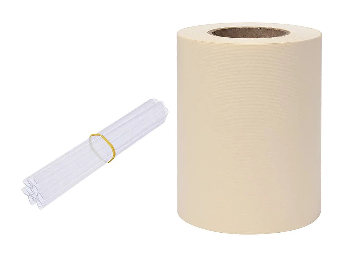Écran d'intimité de jardin PVC 35x0,19 m Crème