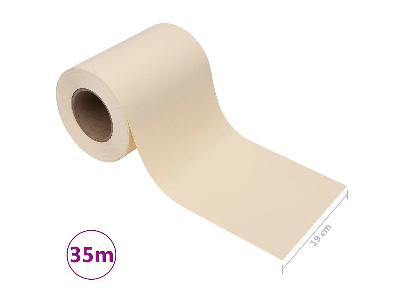 Écran d'intimité de jardin PVC 35x0,19 m Crème