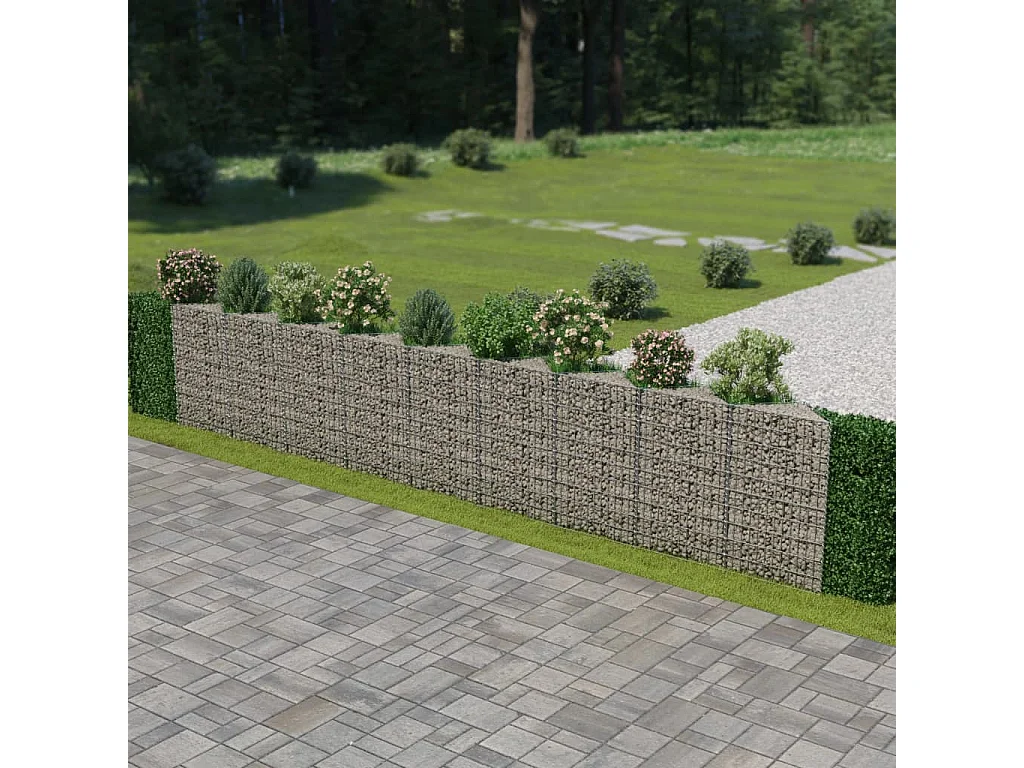 Mur de gabion Acier galvanisé 630 x 30x100