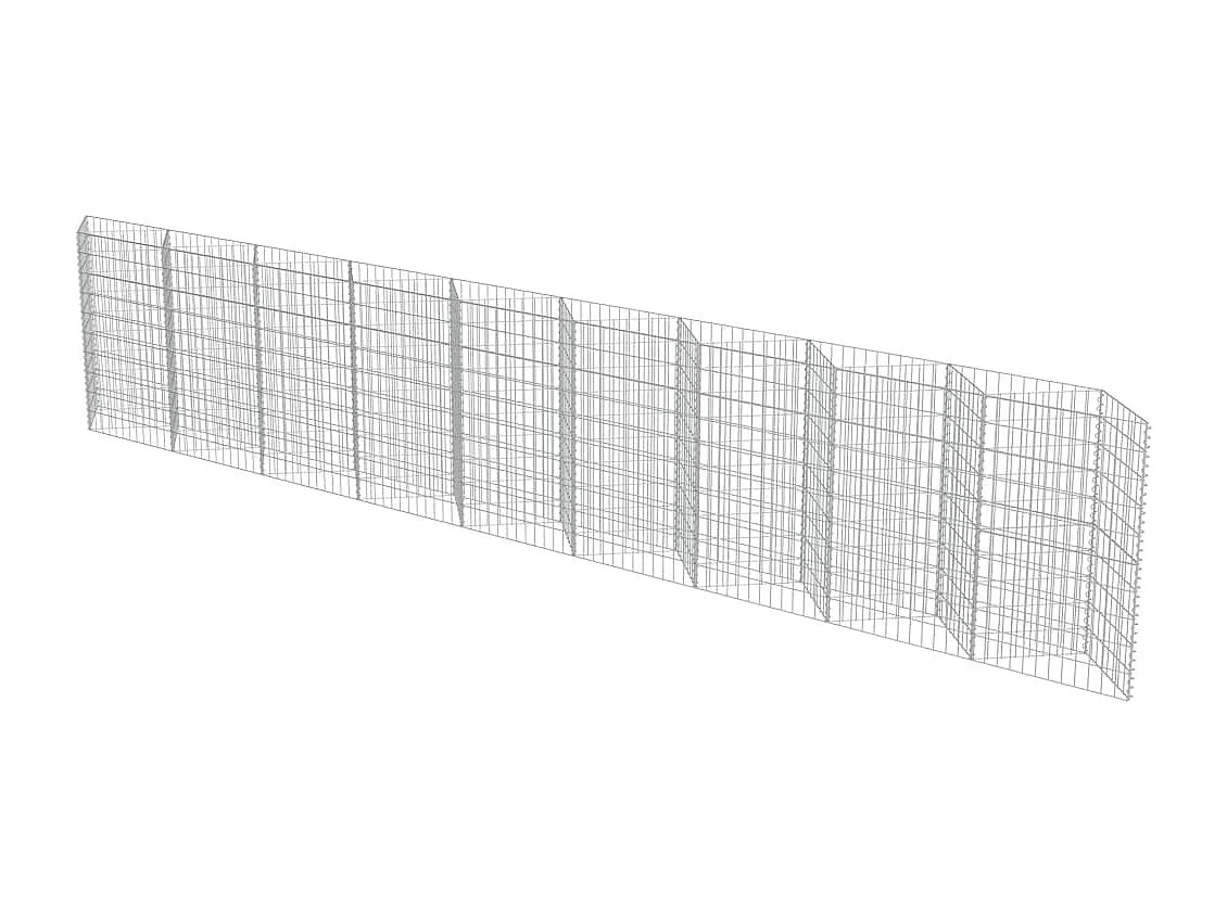 Mur de gabion Acier galvanisé 630 x 30x100