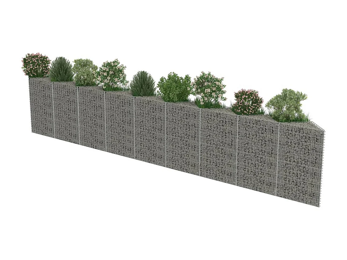 Mur de gabion Acier galvanisé 630 x 30x100