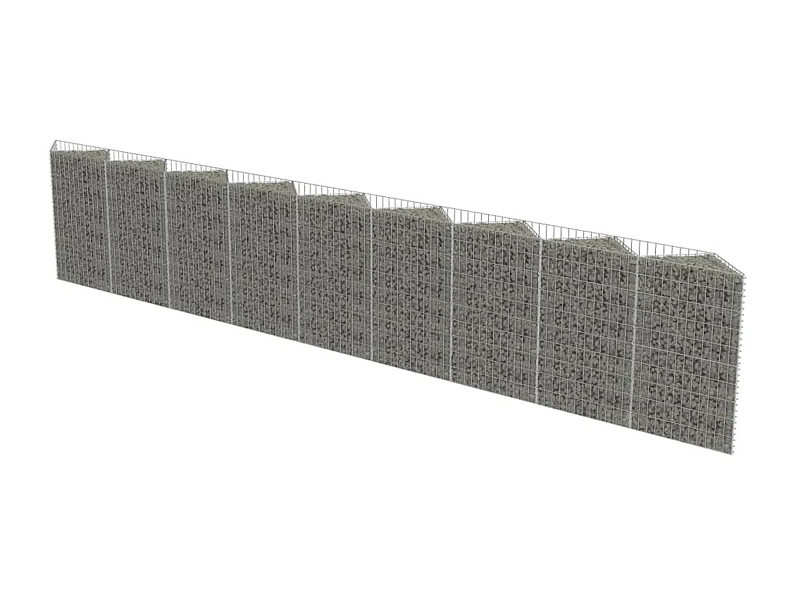 Mur de gabion Acier galvanisé 630 x 30x100