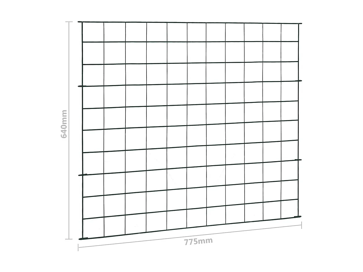 Ensemble de clôture d'étang 77,5x64 Vert
