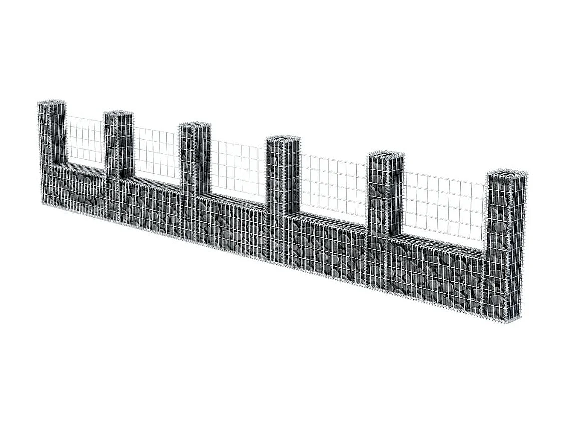 Panier de gabion en forme de U Acier galvanisé 570x20x100