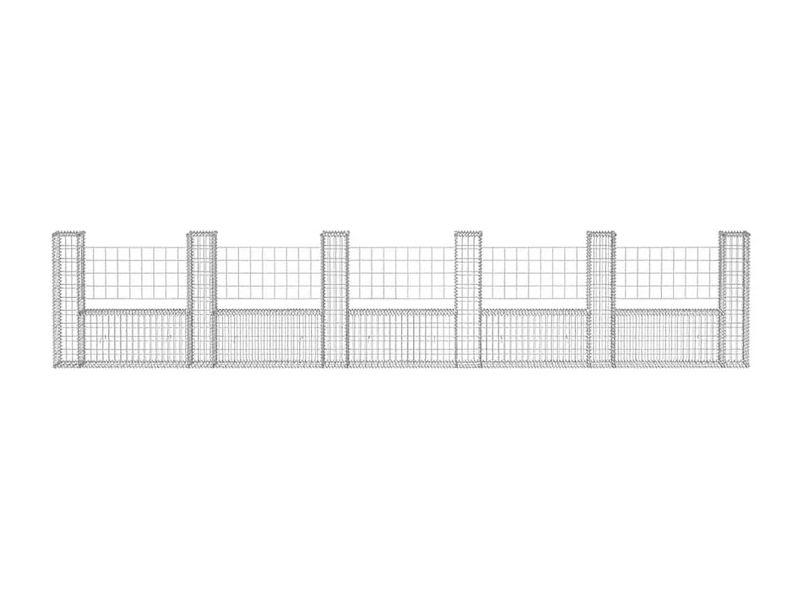 Panier de gabion en forme de U Acier galvanisé 570x20x100
