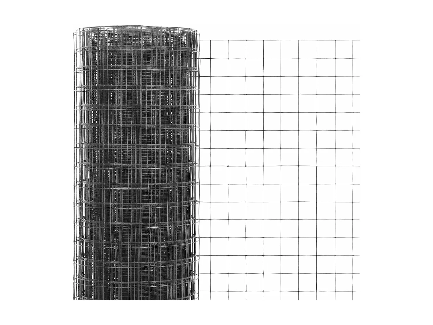 Grillage Acier avec revêtement en PVC 10x1 m Gris