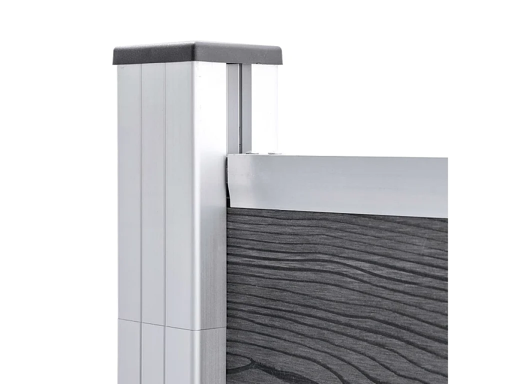 Ensemble de panneau de clôture WPC 526x146 Gris
