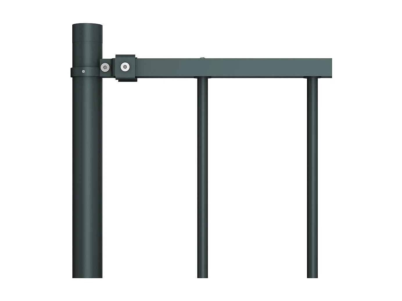 Panneau clôture poteau Acier enduit poudre 1,7x0,75m Anthracite