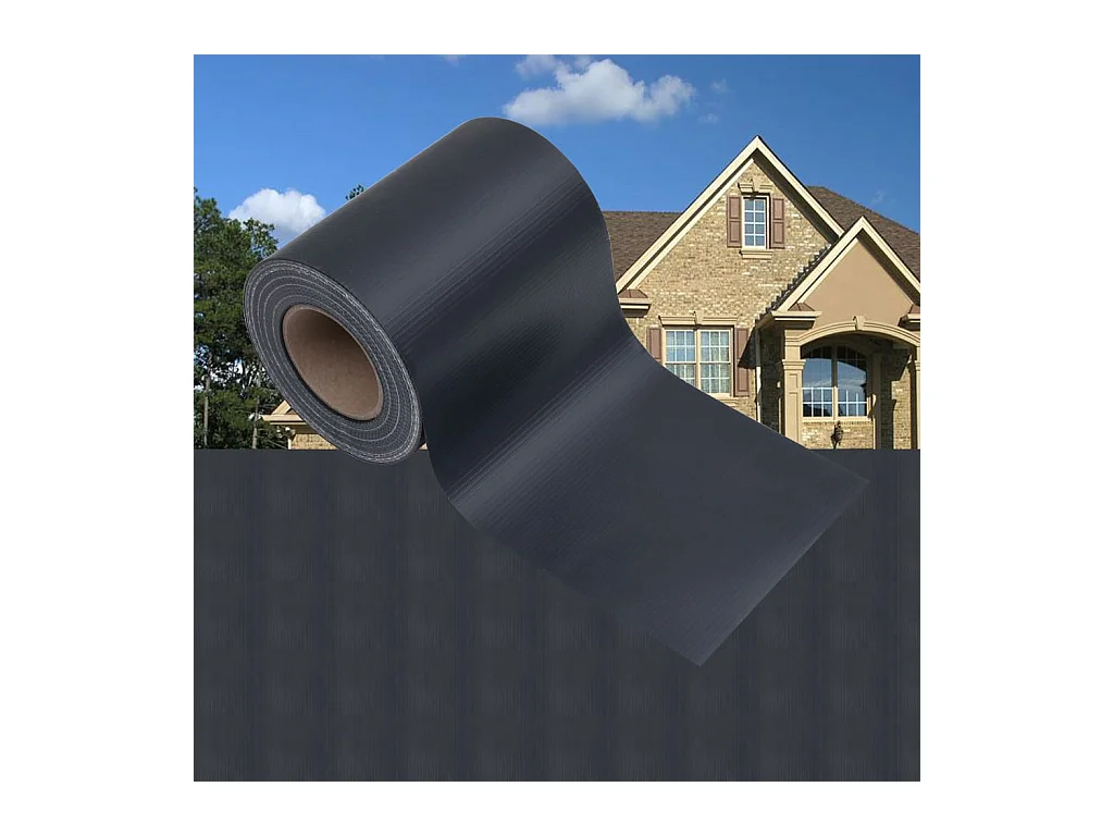 Écrans d'intimité de jardin 4 pcs PVC 35x0,19 m Gris foncé mat