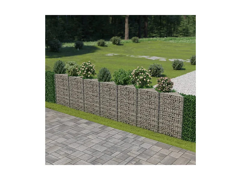 Mur de gabion Acier galvanisé 450 x 30x100