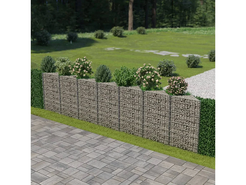 Mur de gabion Acier galvanisé 450 x 30x100