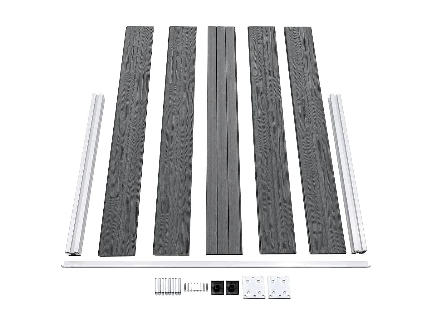 Clôture de jardin WPC 699x106 Gris