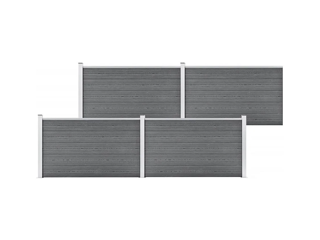 Clôture de jardin WPC 699x106 Gris