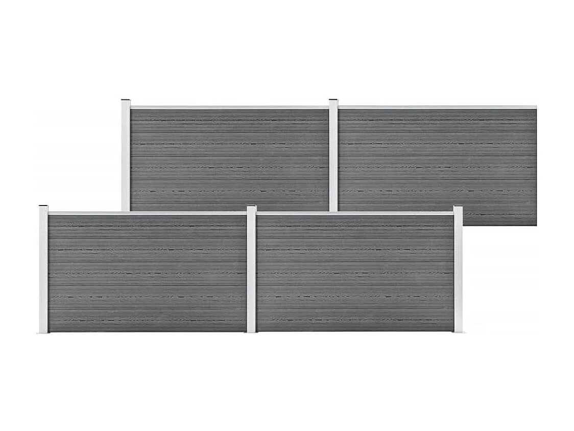 Clôture de jardin WPC 699x106 Gris