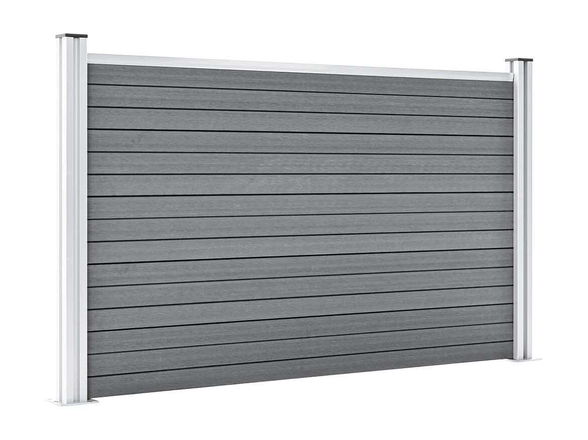 Clôture de jardin WPC 699x106 Gris