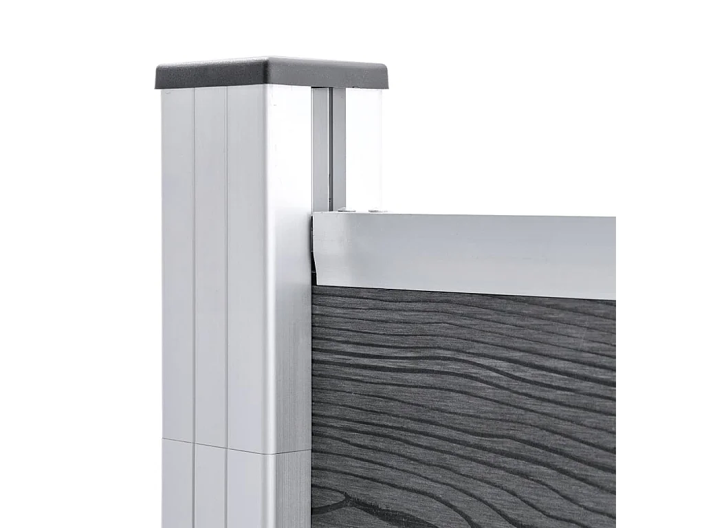 Clôture de jardin WPC 699x106 Gris