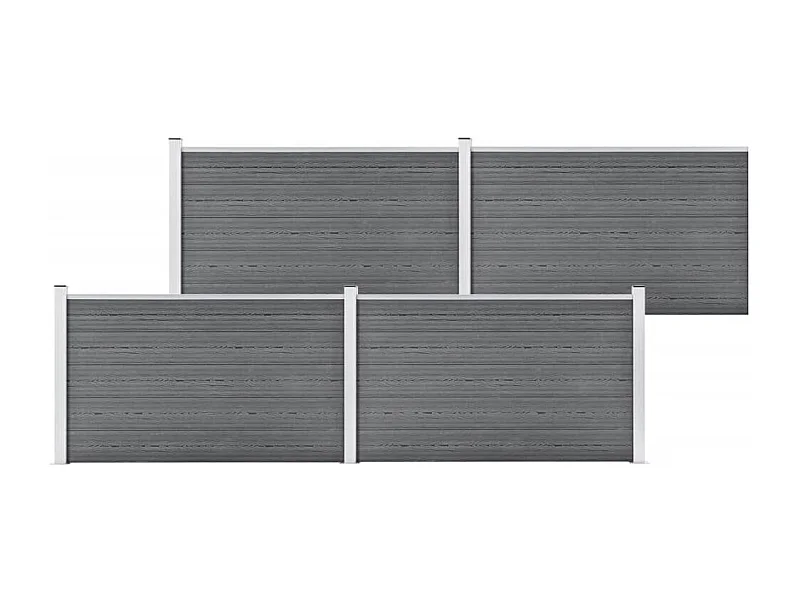 Clôture de jardin WPC 699x106 Gris