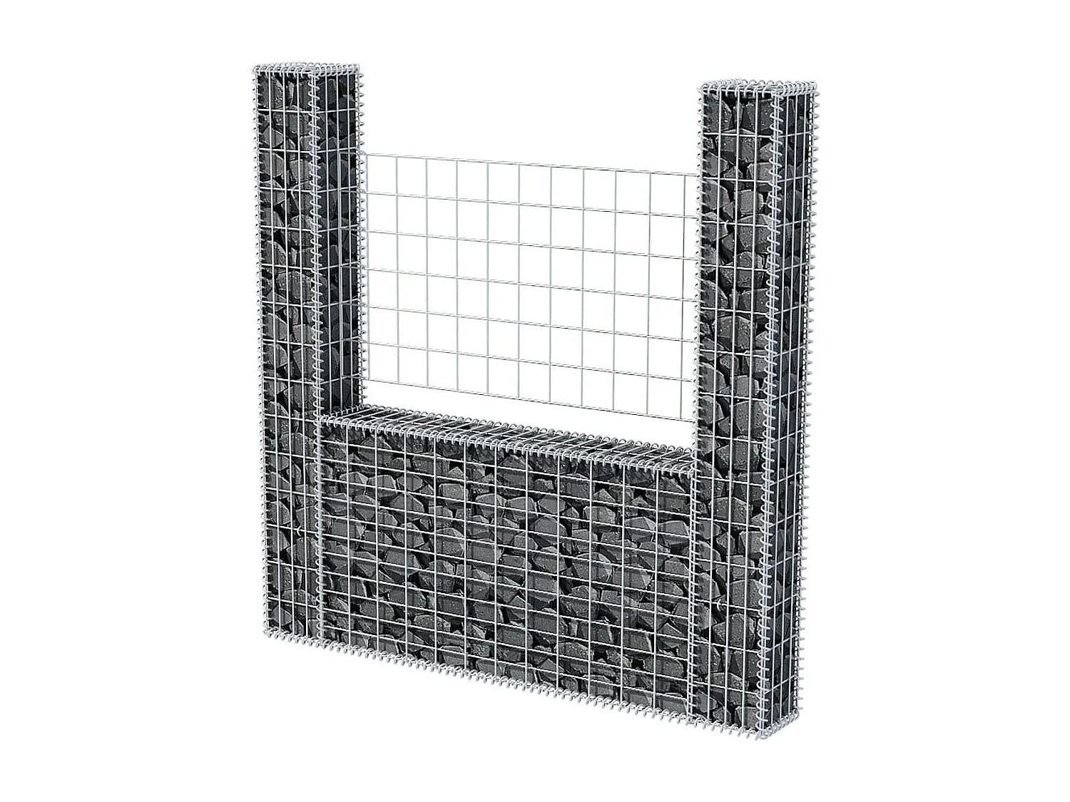 Panier de gabion en forme de U Acier galvanisé 160x20x150
