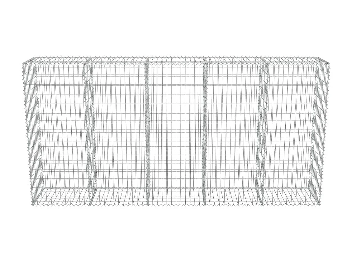 Mur en gabion avec couvercles Acier galvanisé 300 x 50x150