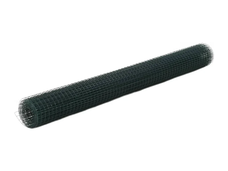 Grillage Acier avec revêtement en PVC 25x1,5 m Vert 2