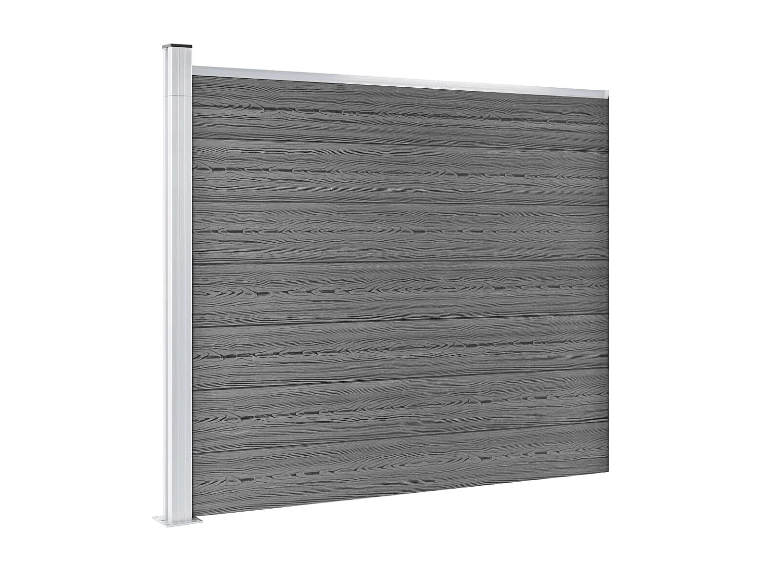 Panneau de clôture WPC 175x146 Gris
