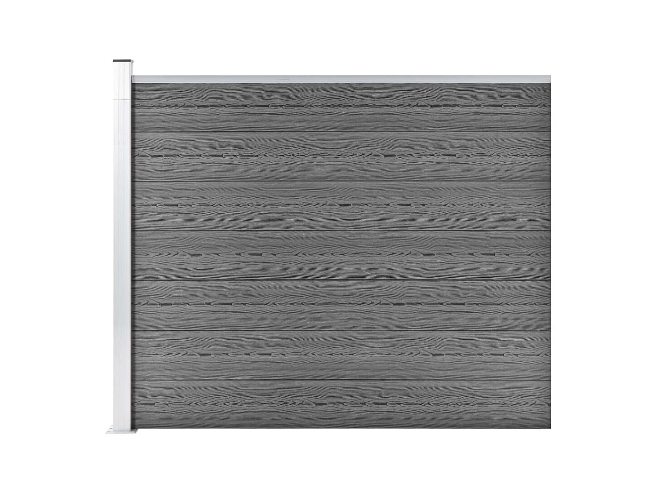 Panneau de clôture WPC 175x146 Gris